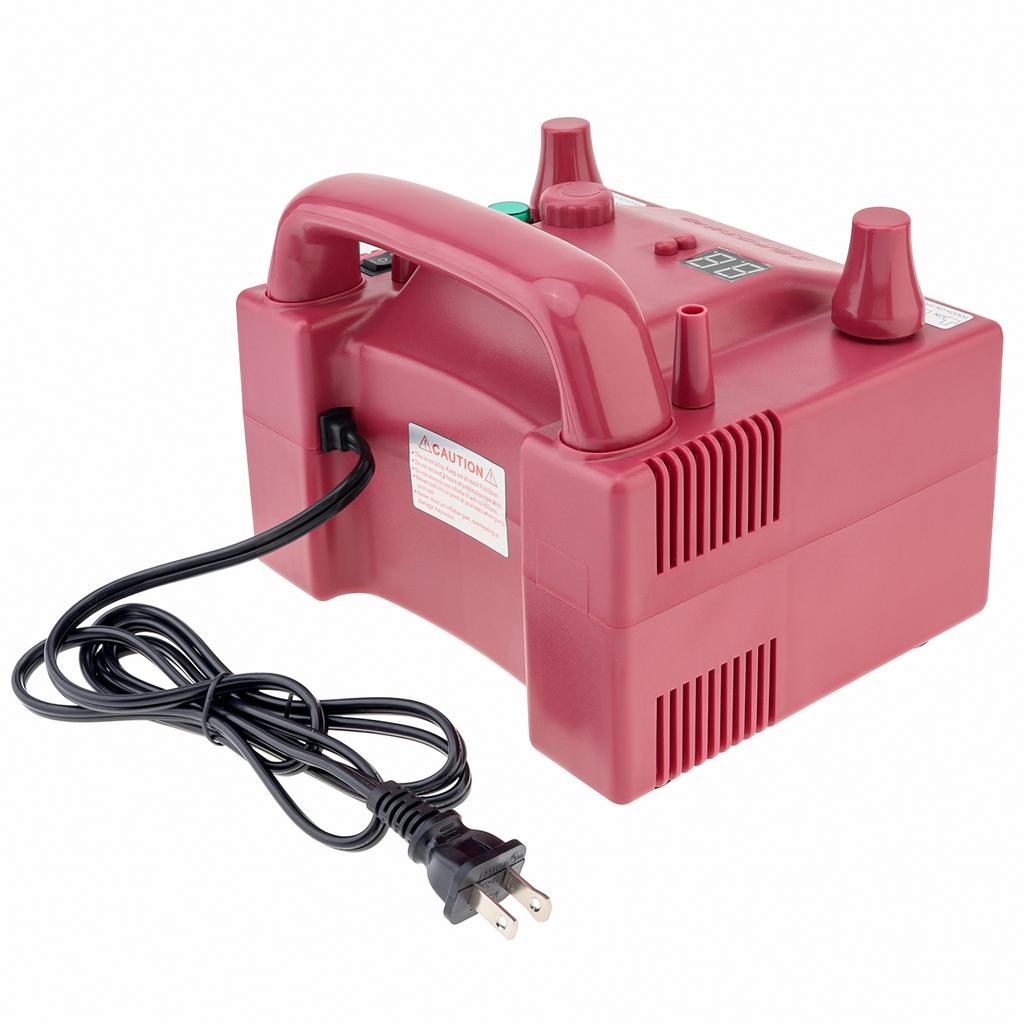 Bomba de Balão Elétrica Multifuncional com Temporizador e Quantitativa de 800 W Para Festival / Festa com 2 Bicos de Enchimento, Inflador de Balão Quadrado