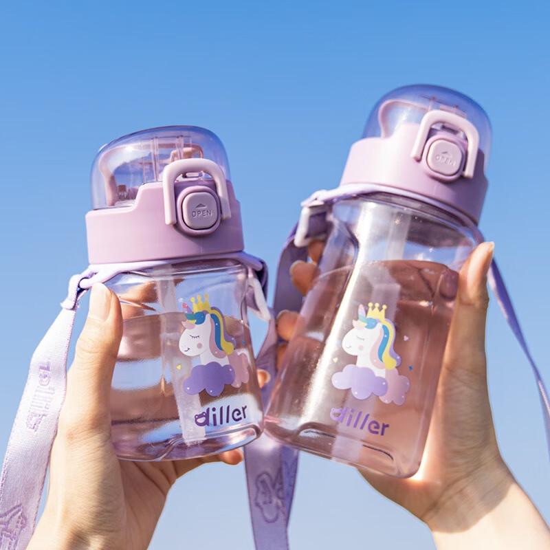 Diller Portable Sports Straw Water Bottle