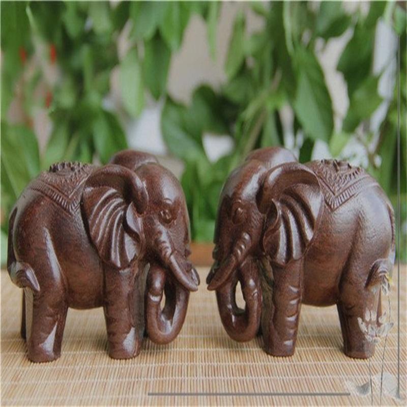 Natural Agarwood Elephant Wood Carving  Wood Crafts Antique Decoration Health