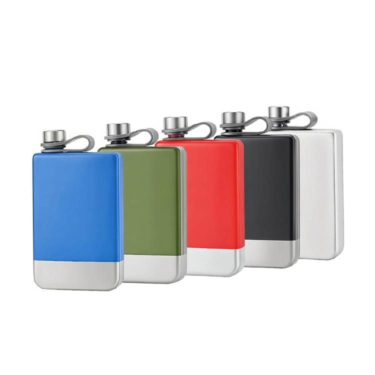 Flachmann für Männer 9OZ Edelstahl Hip Flask Whiskeys Spirituosenflasche mit Schraubverschluss für Outdoor Camping Wandern Vatertag Geschenk