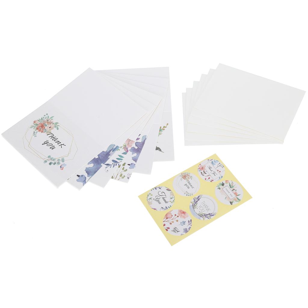 24 st Gratulationskort Tomt Presentpapper för Festivalpresent med Kuvert och KlistermärkeTack