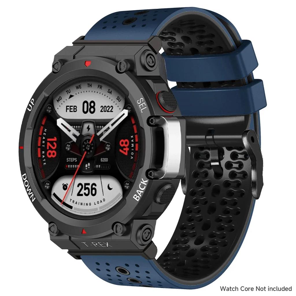Dwukolorowy silikonowy pasek do zegarka Amazfit T-REX 3.2, miękki, oddychający, sportowy pasek do zegarka Amazfit T-REX Wrist Band 2025