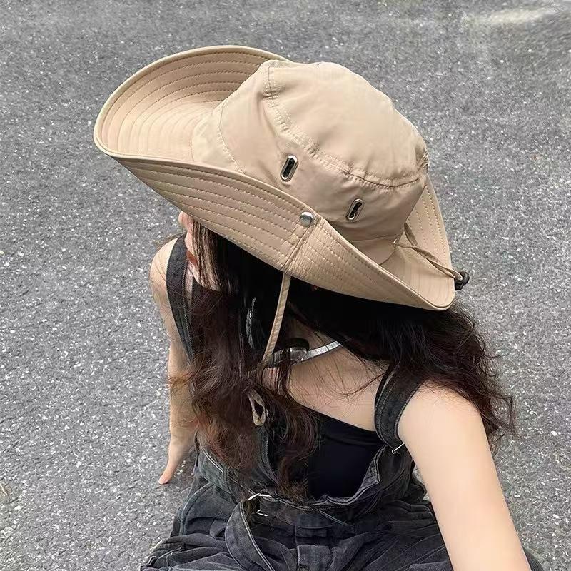 Men Sun Hat Wide Brim UV Protection Safari Hiking Camping Bucket Hats Fishing Fisherman Hat