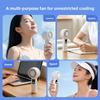 New Portable Outdoor Dormitory Desktop Digital Display Turbo USB Charging Port Handheld Mini Fan Small Fan