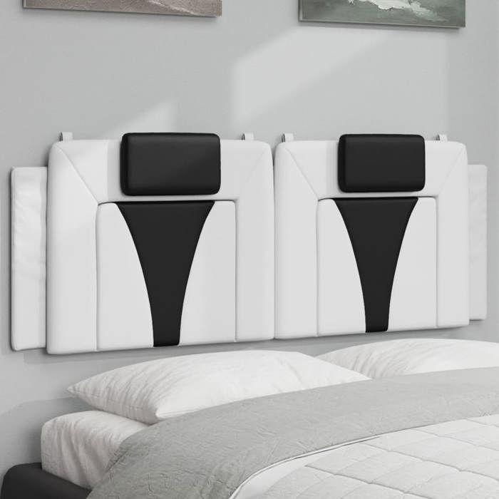 VidaXL Coussin de Tête de Lit, Oreiller de Lecture avec Fermeture à Glissière, Coussin de Lecture pour Lit Chambre, Noir et 374787