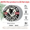 2D Flat Round Aluminum Sign, "Border Collie Warning", Is Very Suitable As A Home Decoration At The Entrance, Suitable for Villages, Farms, Kitchens