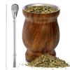 Conjunto de 3 Copos de Yerba Mate de 8oz Copo Cabaça de Yerba Aço Inoxidável 304 Parede Dupla Caneca de Café Mate Com Escova de Limpeza e Bombillas