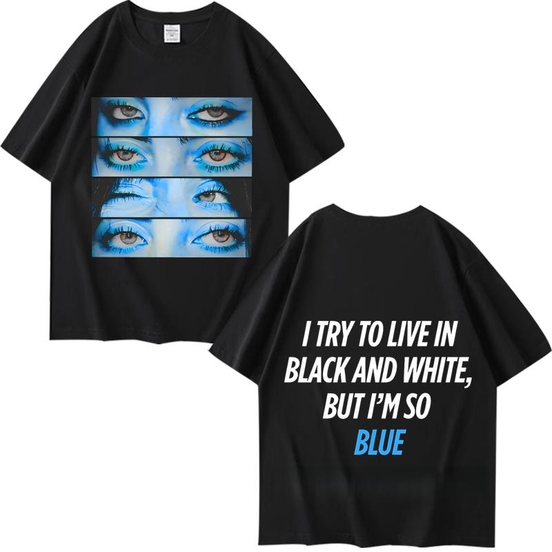 

Billie Tee Blue Eyes Hit Me Hard and Soft T Shirt Mens Women Oversized 100 Cotton Short Sleeve Summer Print Unisex Tops Tees 4XL