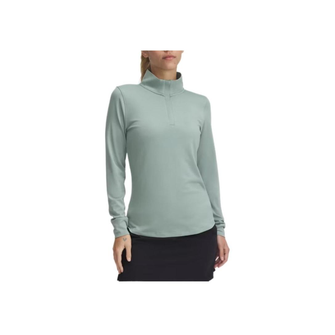 

Under Armour UA Playoff Comfortable Soft Versatile Trendy Long Sleeve Shirt Women shirts Light-Gray-Green 1383614-348 XL