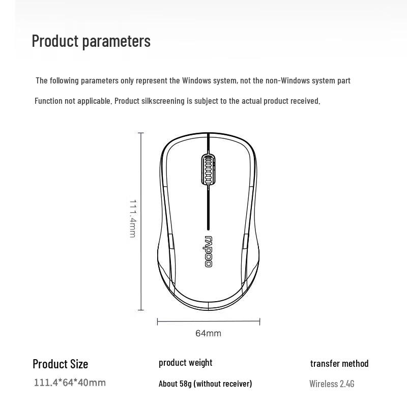 Rapoo 1680 Wireless Silent Mouse