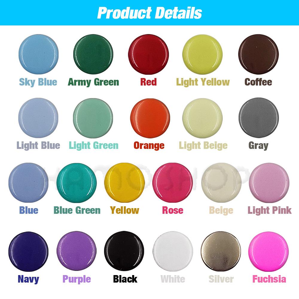 Botões de Pressão Metálicos de 9,5mm com Garras Sólidos/Vazados Botões de Pressão Tachas com Kits de Ferramentas de Alicate Para Costura de Roupas Bolsas Vestuário