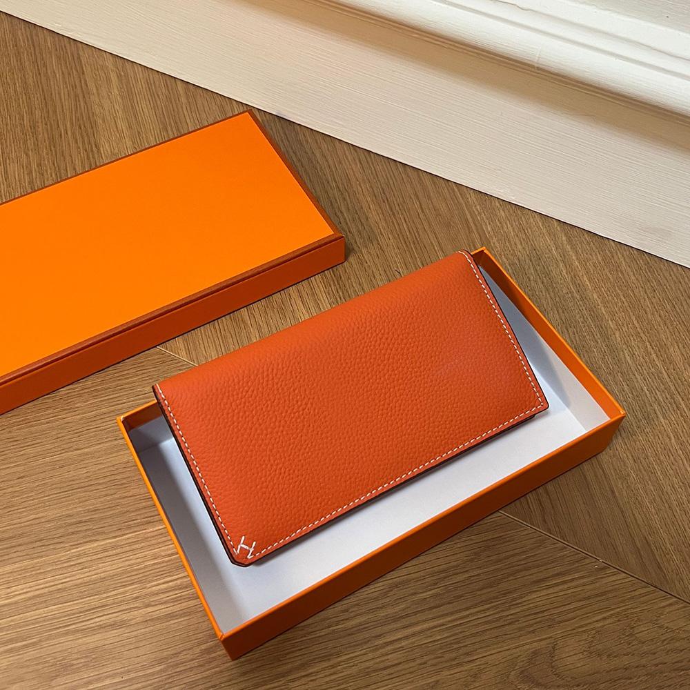 2025 New Genuine Leather Women Wallets Long Purse H Thread First Layer of Cowhide Wallet For Ladies Bifold Billfold