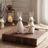 Simple Wooden Craftsmanship Rabbit Animal Desktop Decoration for Home, Living Room, Bedroom, Living Room, Children's Room.