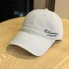 New letter embroidered baseball cap for women with small face, sunshade versatile soft top, washed cotton cap for men's trend