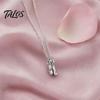 Lightweight Charm Necklace Ballet Shoes Necklace, Elegant Ballerina Pendant Dainty Comfortable Everyday Dancer Stylish Jewelry for Women Girls