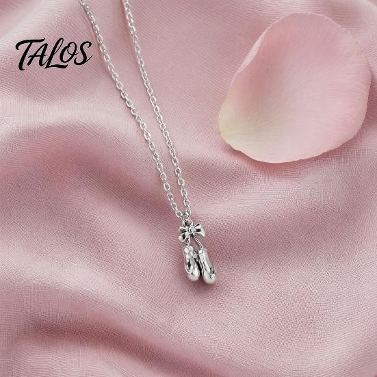 Lightweight Charm Necklace Ballet Shoes Necklace, Elegant Ballerina Pendant Dainty Comfortable Everyday Dancer Stylish Jewelry for Women Girls
