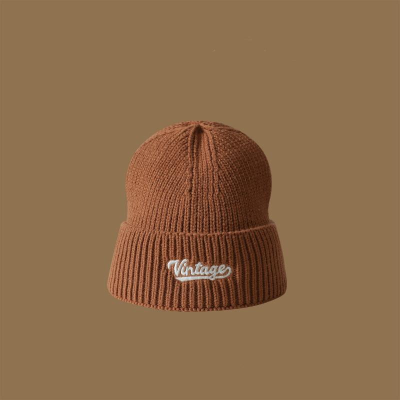 Winter versatile wool hat femininity shows Baijiu red knitted hat high quality original warm cover hat men