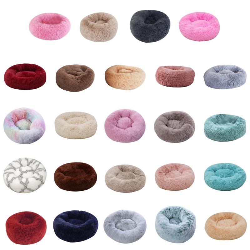 Cat Bed for Indoor Cat Winter Soft Round Sofa Bed Handmade for Small Kitten