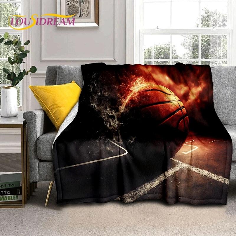 Nejnovější rám basketbalového hřiště Měkká flanelová deka na postele Ložnice Pohovka Piknik, Přehoz na přikrytí Venkovní volnočasový Spánek Dárek