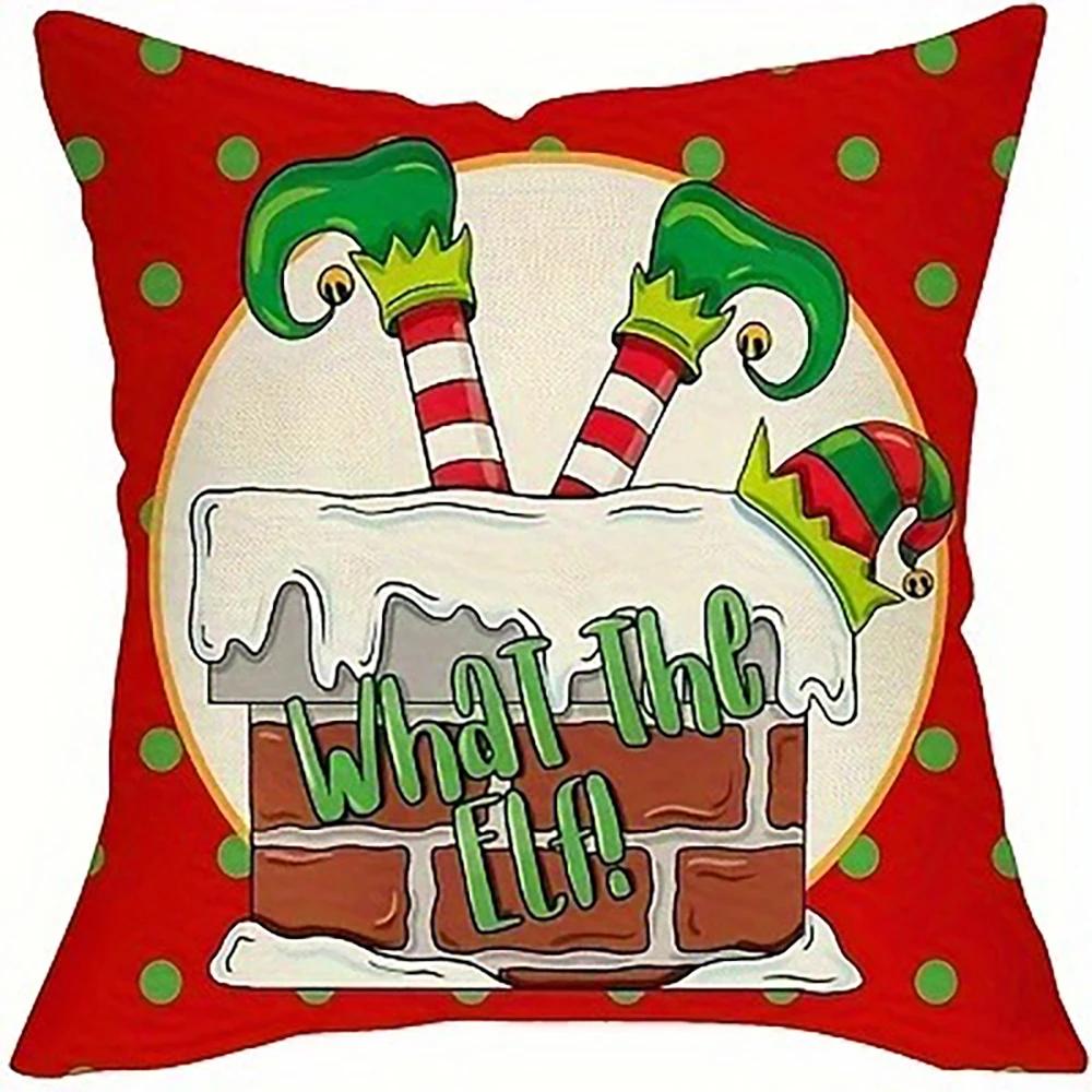 

Рождественское украшение наволочка Рождественский эльф наволочка гостиная диван автомобиль наволочка спальня украшение для дома 40x40cm