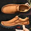 2026 New High Quality Men's Shoes Genuine Leather Casual Shoes Waterproof Work Shoes Cow Leather Loafers outdoor hiking shoes