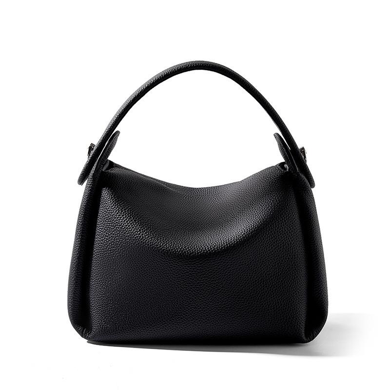 

First Layer Cowhide Versatile Soft Cigarette Case Bag Women S High-End Handbag Shoulder Messenger Bag чорний