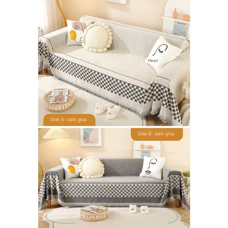 Nordic Style Sofa Cover Cloth Ins Style Full-Cover Sofa Cushion Simple Modern Sofa Cover Four Seasons Universal Sofa Cover Cover