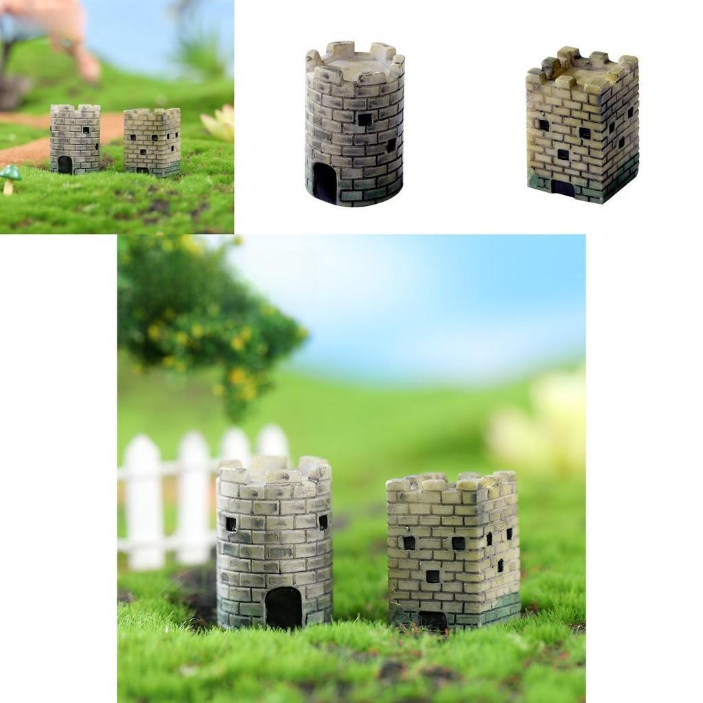 Authentic Resin Castle Wall Gateway Ornament For Aquascaping And Succulent Pots