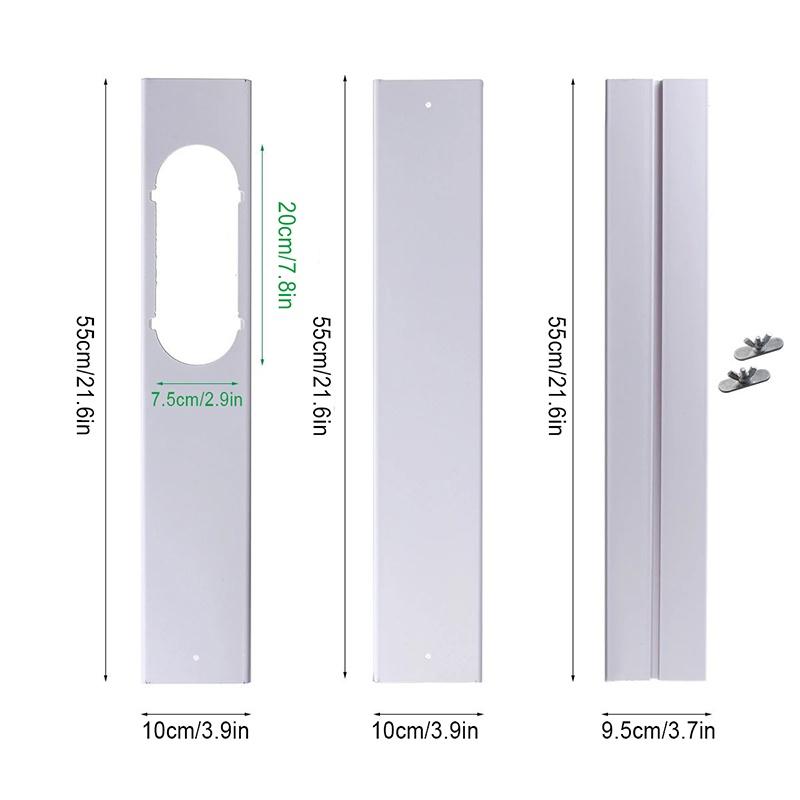 Kit di sfiato per finestra per condizionatore portatile, piastre di tenuta per finestra regolabili, estensione sfiato per finestre scorrevoli, per condizionatore mobile, uso in casa e ufficio