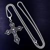 Retro Titanium Steel Cross Pendant Necklace - Men's Hip Hop Style Jewelry