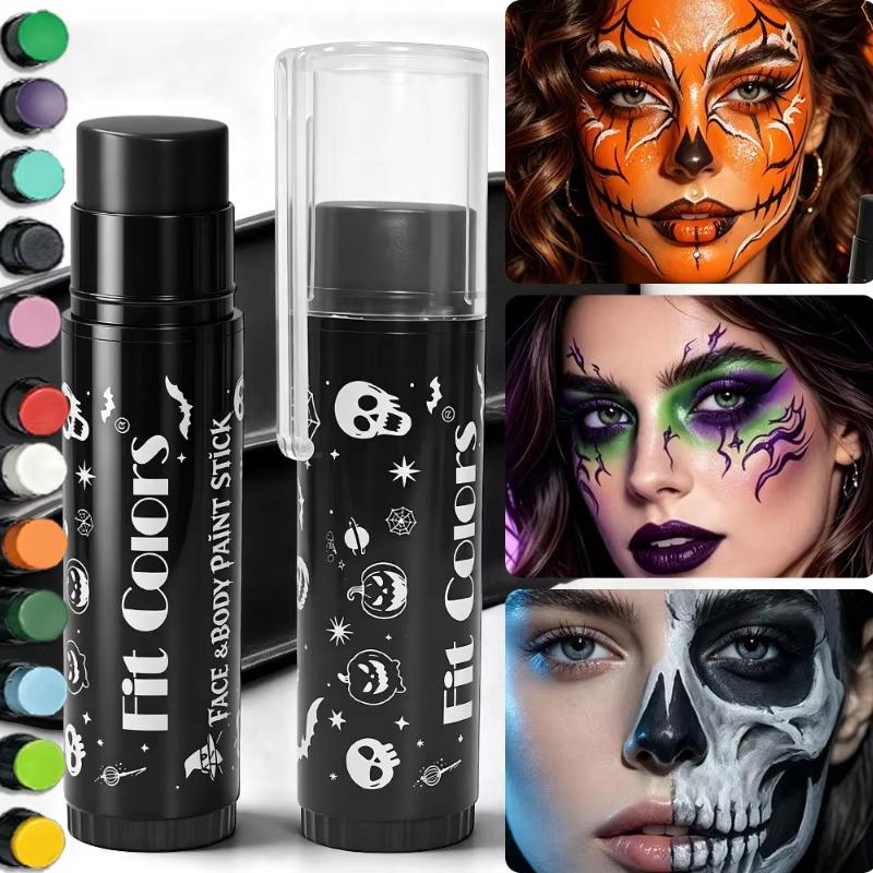 14 Colori Bastoncini Pittura Viso Corpo Nero Bianco Colorati Pittura Fai da Te Cosplay Fondotinta Bastoncini Miscelabili per Festa Halloween Trucco
