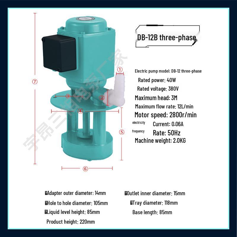 Trójfazowa elektryczna pompa oleju i wody do frezarek i tokarek - Model 120