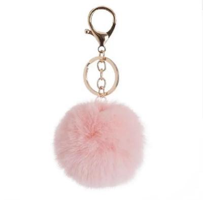 Avance Fur Charm Keychain, Cute and Fluffy, Popular FallWinter Accessory for Women, Available In Pink, Beige, Black, and White (Pink)