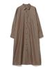 Beams Shirt One Size Demi-Luxe Women's Back-Open Dress, Brown,