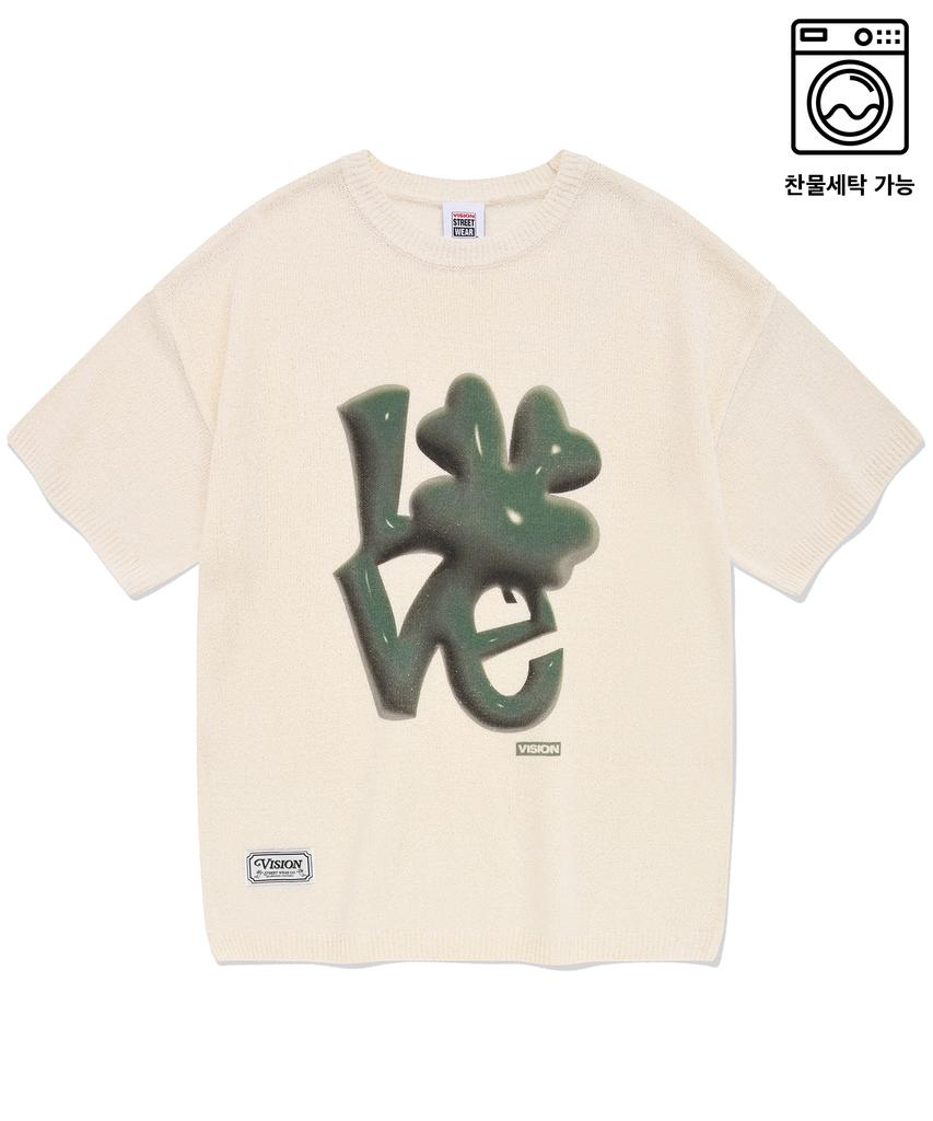 VISION STREETWEAR Vsw 3D Love Washable Knit Ivory