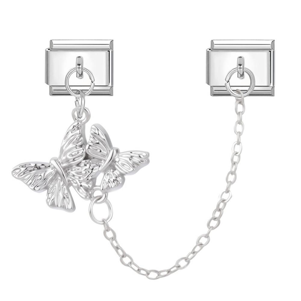 

Double Chain Bracelet Charms Fit 9mm Bracelet Stainless Steel Charm Bracelet Link Spliceable DIY Making DIY Bracelet Kit