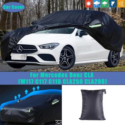 For Mercedes Benz CLA Bil Full Utvendig Deksel Utendørs Vanntett Støvtett Sol Regn Snø Beskyttelse Utvendig Biltilbehør
