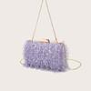 Women's luxury designer evening bag  tassel  shoulder  crossbody  clutch  wedding party  square bags  chain bag