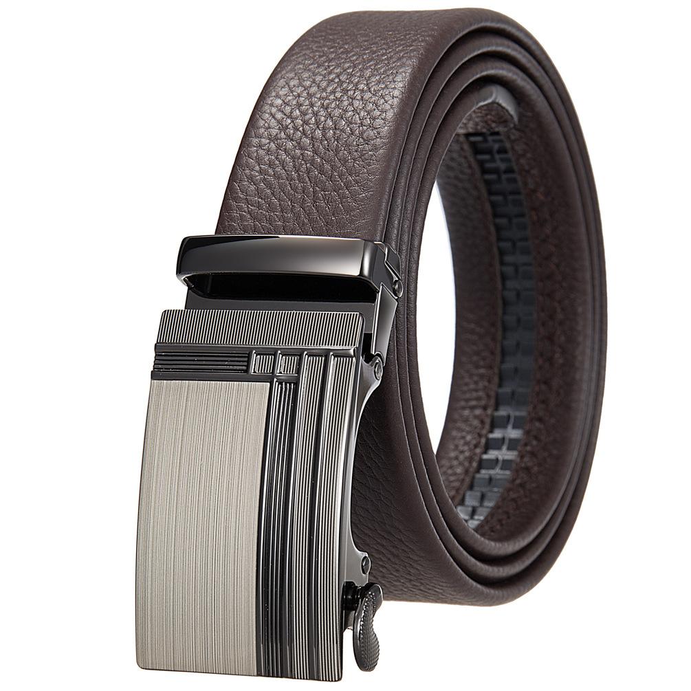 5-teiliger Gürtel aus Rindsleder mit automatischer Schnalle, vielseitiger Herrengürtel aus automatischem Rindsleder Ly36-21710-5
