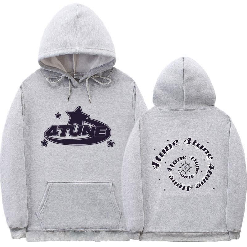 Unisex Gothic Hoodie Streetwear Oversized Pullover Sweatshirt Met Geribbelde Zoom Mannen Vrouwen Herfst