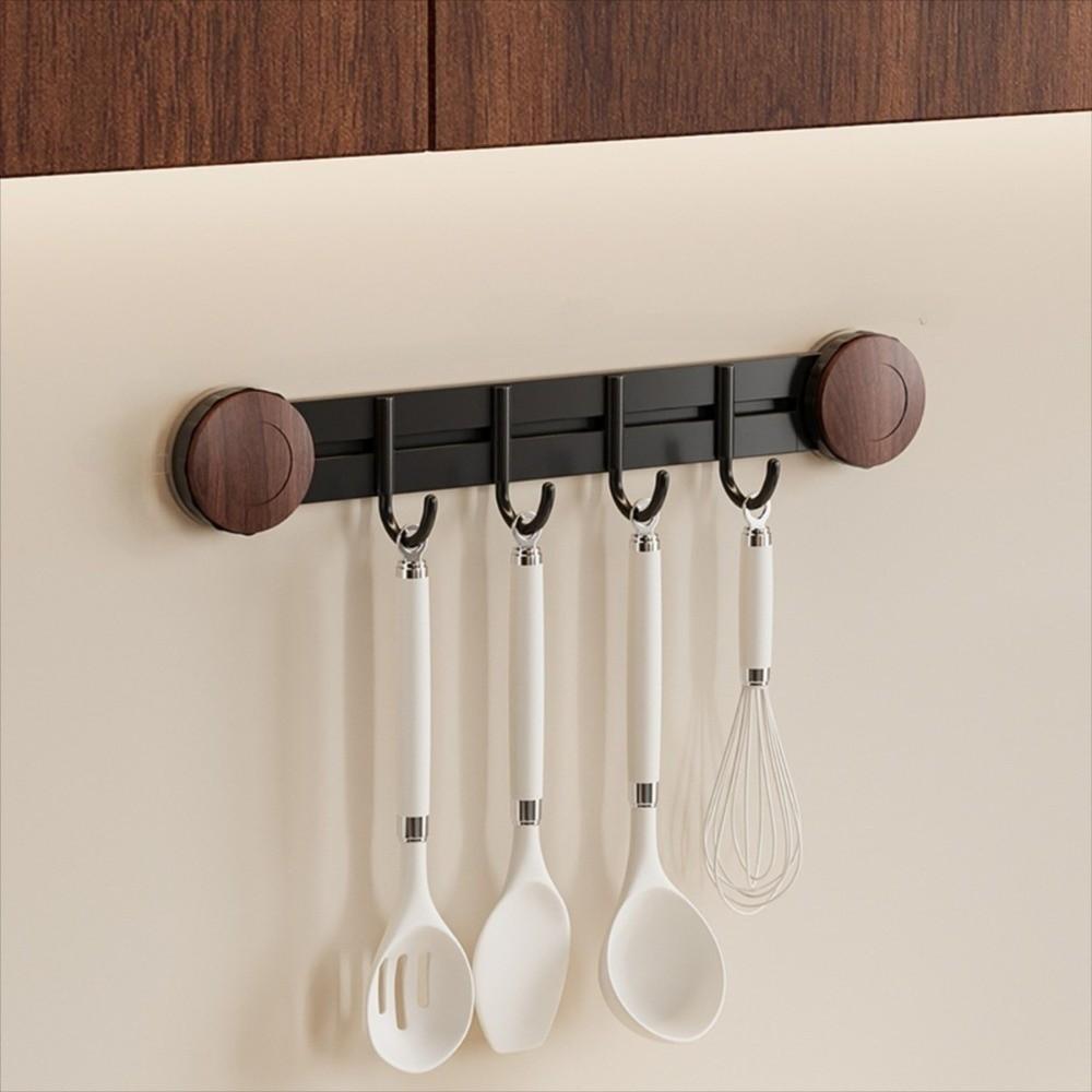 Wall-Mounted Vacuum Suction Cup Hooks 4/6 Hooks Kitchen Storage Hooks  Behind Door