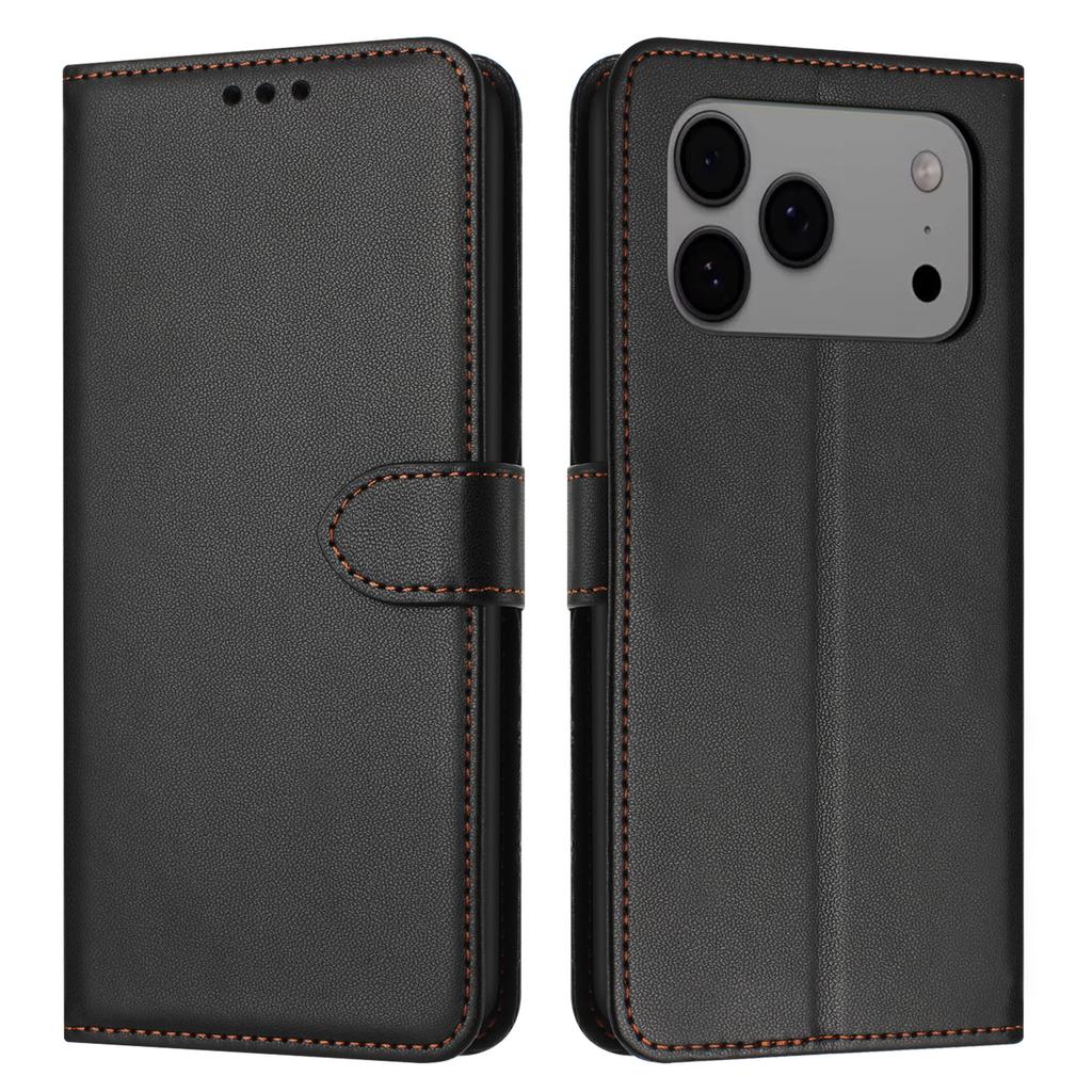 For iPhone 17 Pro Case Stand Wallet Leather Phone Cover with Strap