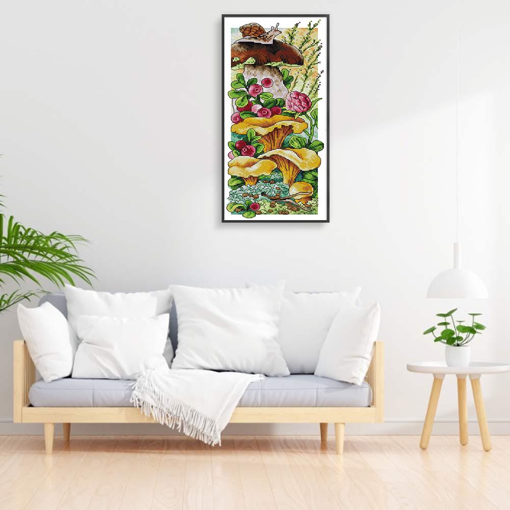 Partial Embroidery Eco-cotton Thread 14CT Printed Scenery Cross Stitch Kit