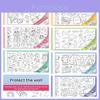 Rolo de Desenho Infantil DIY Longo 3m Rolo de Papel para Colorir para Crianças