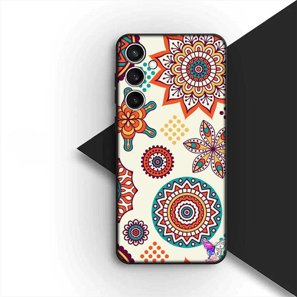 Cover for Xiaomi Redmi Note 12 11 10 A3 Pro 10A 10C 12C Note12 5G 4G Casing Phone Case Floral Paisley Mandala flower texture