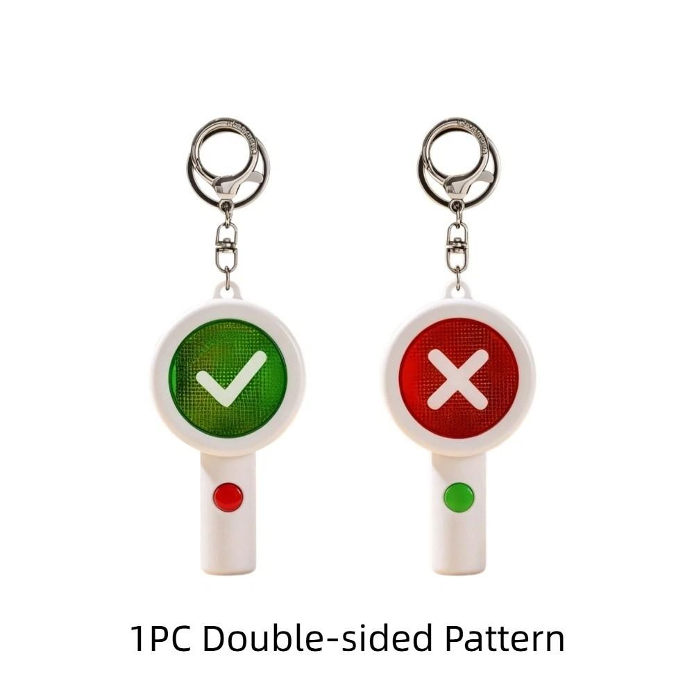 Acrylic Keychain Response Card Handheld Judgement Board Keyring Voting Paddles Activity Supplies