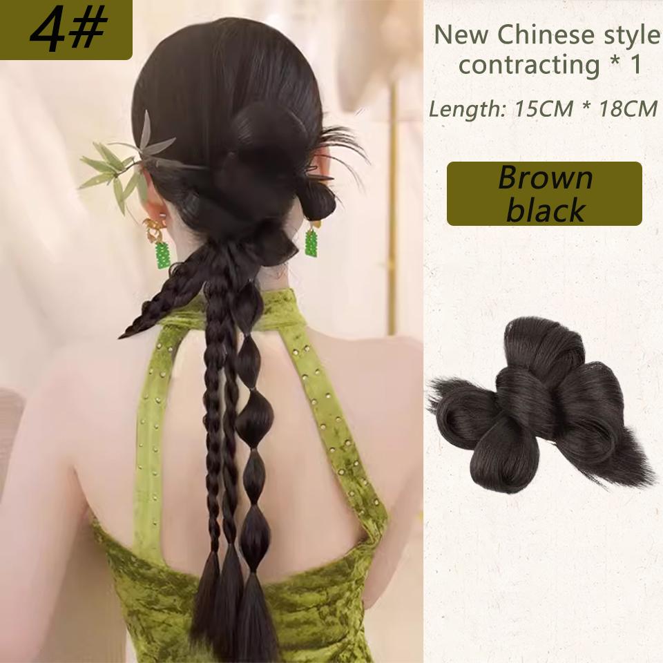 

Новый китайский стиль с шариковой головкой, цветок, бутон, голова Ханфу, древний стиль, парик, сумка для волос, булочка для невесты, парик, кольцо для волос