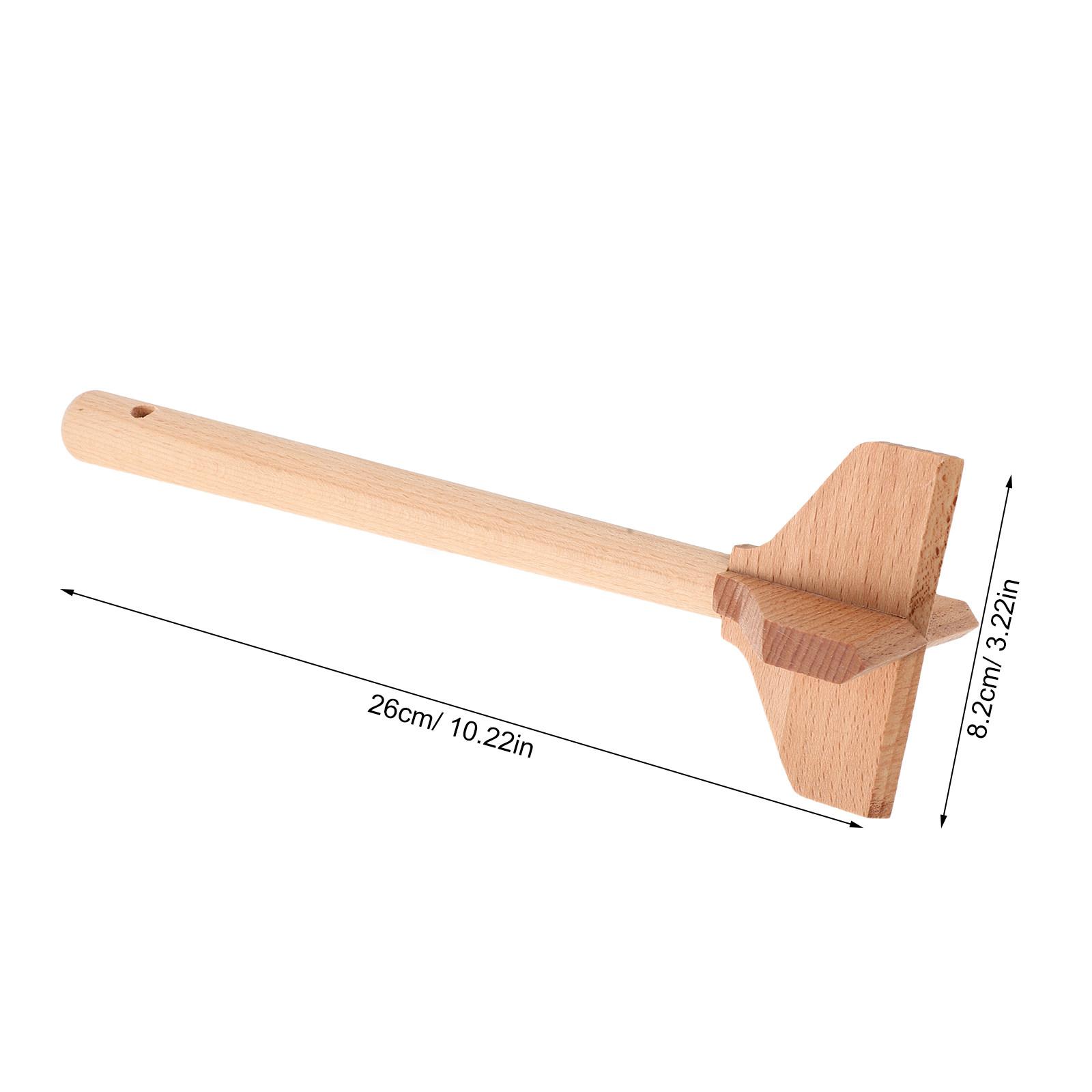Wooden Potato Masher Ergonomic Solid Wood Handle Wide Head Nonstick Cookware Safe Avocado Garlic Meat Vegetable Smasher Kitchen бежевый