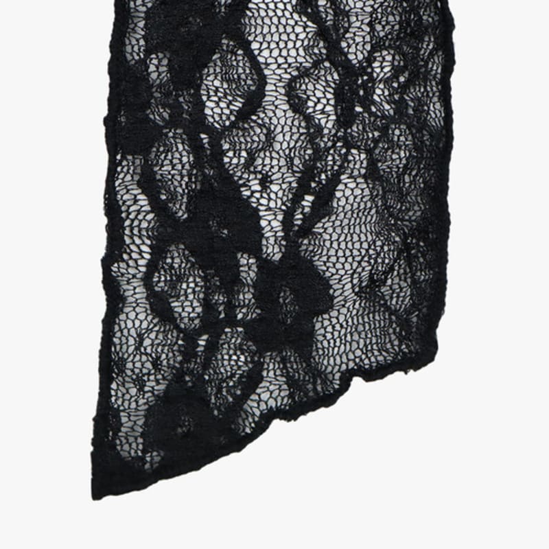 PINK PINEAPPLE LACE MUFFLER_BLACK