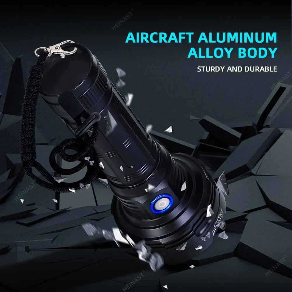 Super Bright Led Flashlight Rechargeable 5100LM Powerful Tactical Torch Lamp Use 32850 Battery Outdoor Emergency Camping Lantern